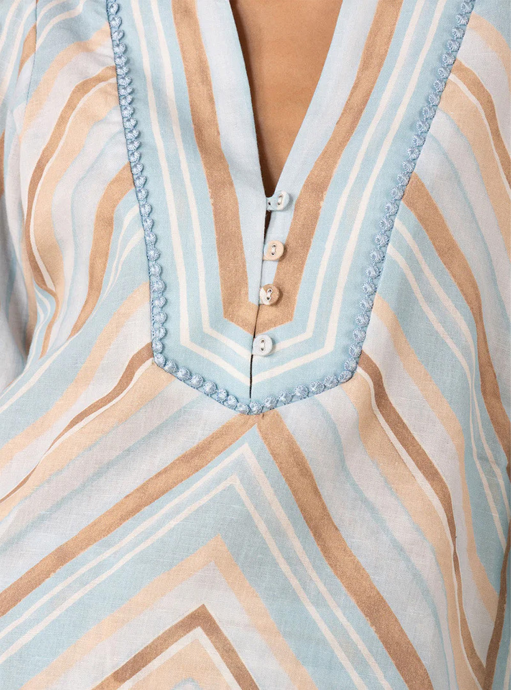 Hale Bob Karla Linen Top - Blue