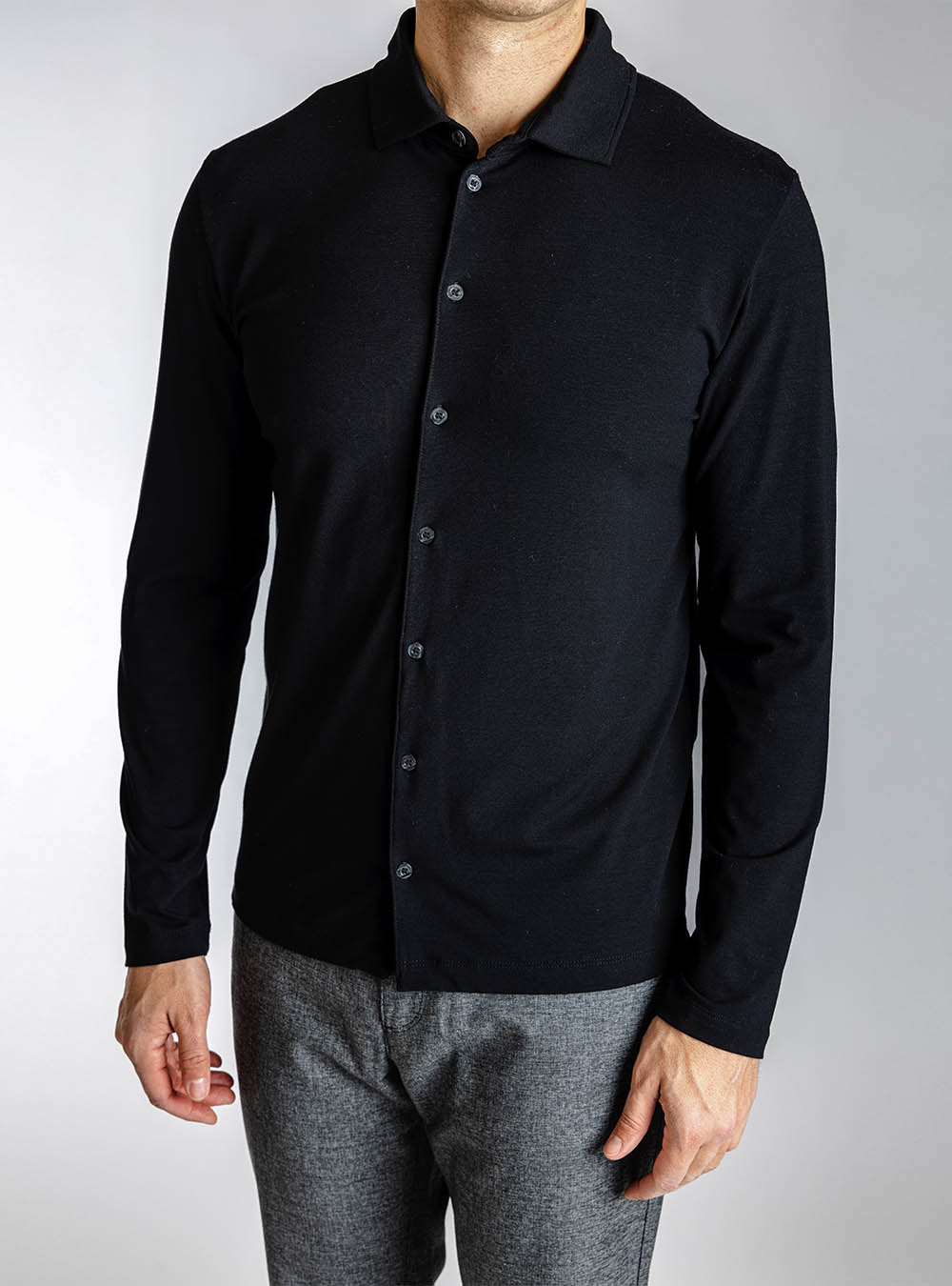 Phil Petter Wool Knit Summer Weight Button Shirt