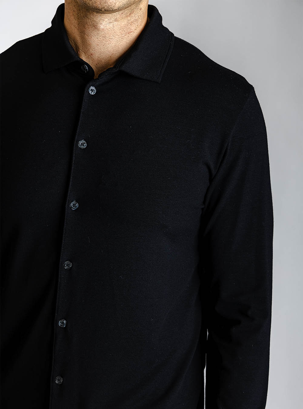 Phil Petter Wool Knit Summer Weight Button Shirt