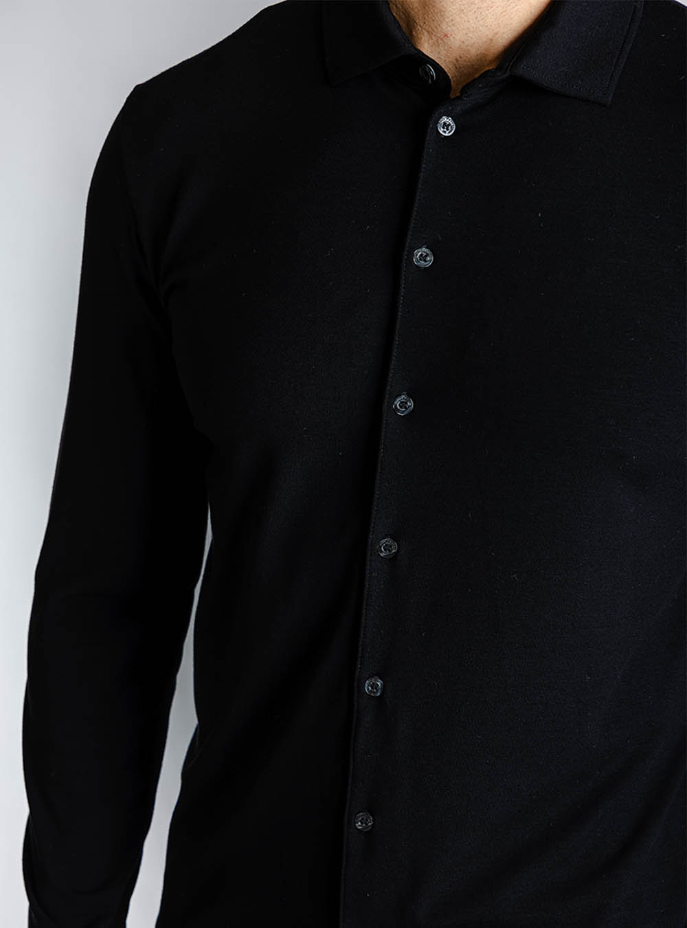 Phil Petter Wool Knit Summer Weight Button Shirt