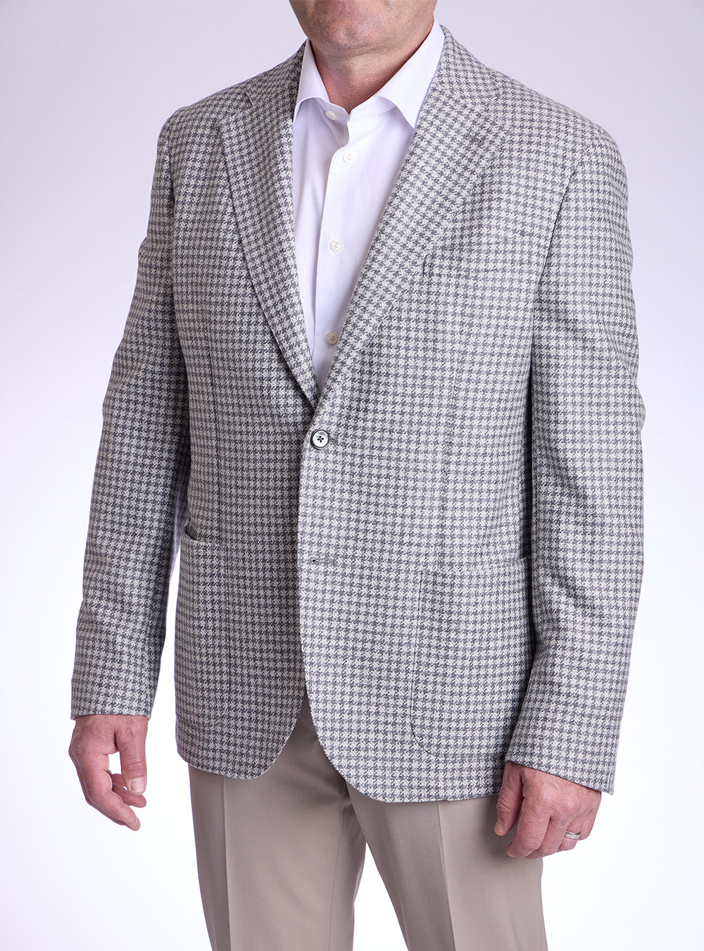 L.B.M. 1911 Silver & Grey Houndstooth Sport Jacket