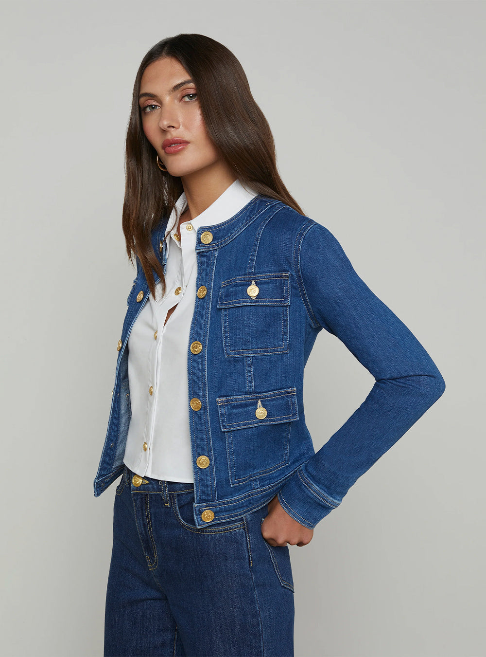L'Agence Yari Denim Jacket - Apollo