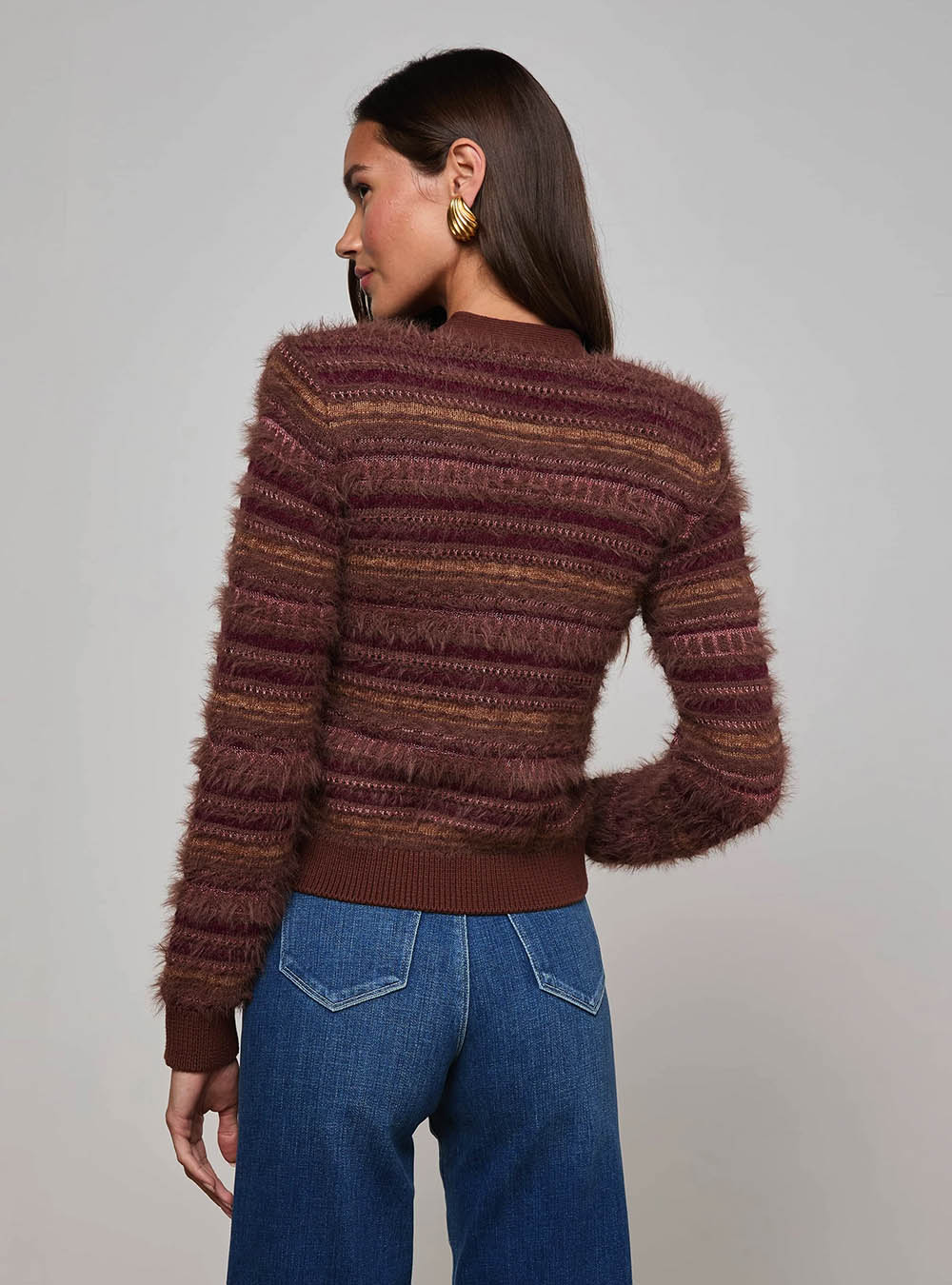 L'Agence Ariadne Cardigan - Natural/Mauve Multi