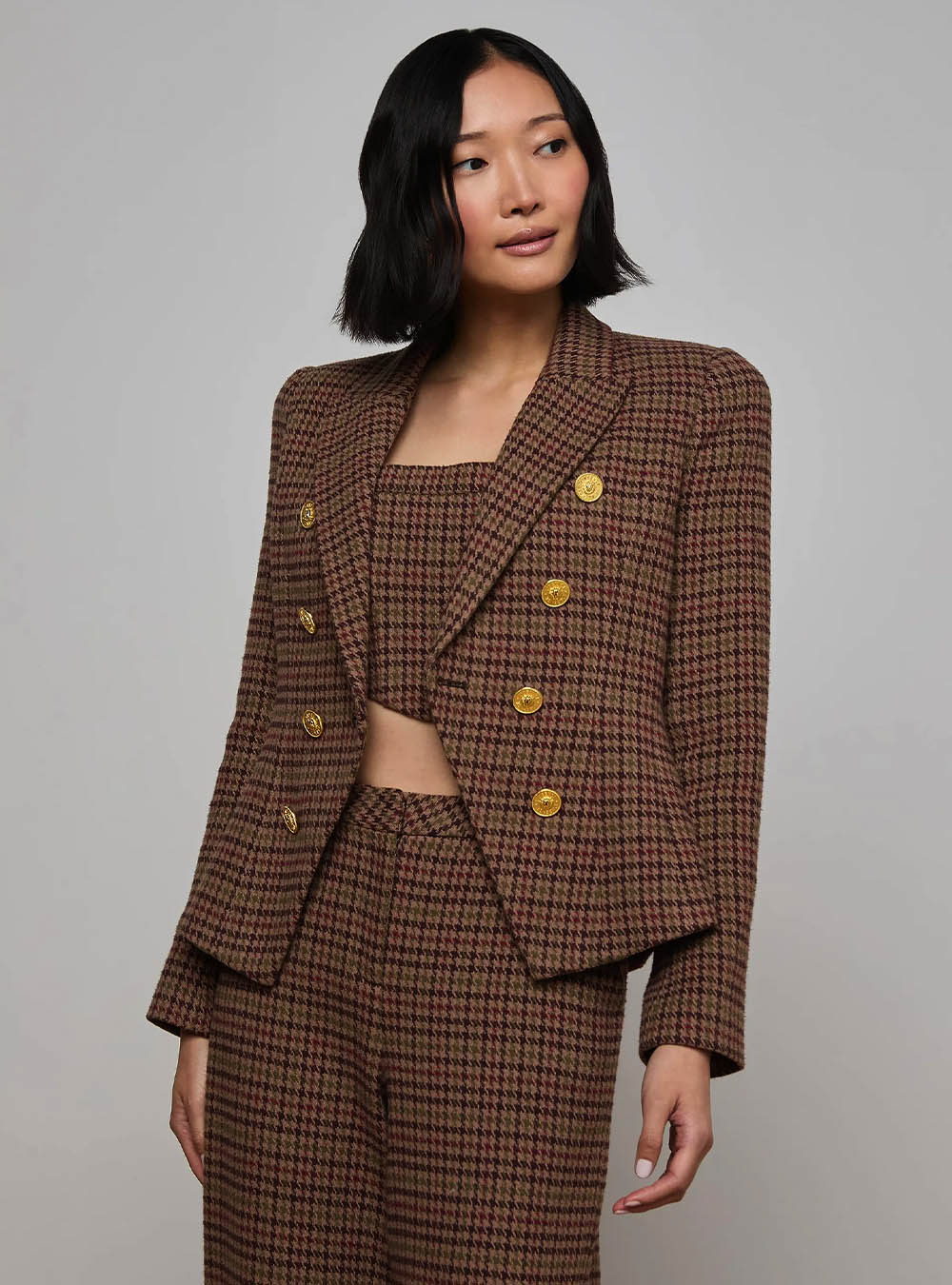 L'Agence Bethany Houndstooth Blazer