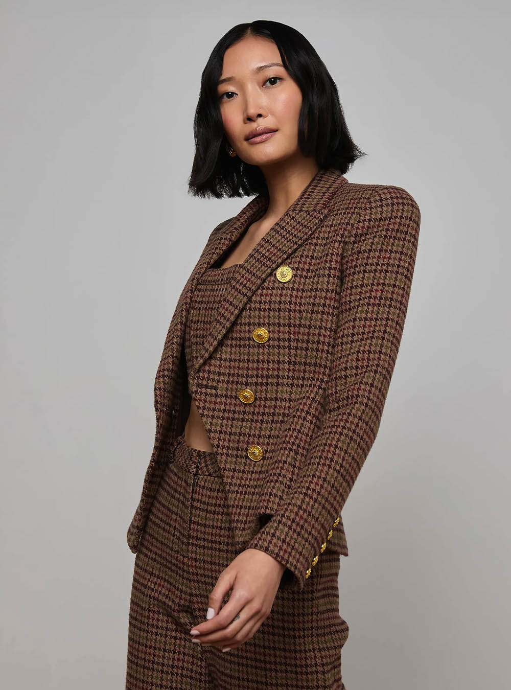 L'Agence Bethany Houndstooth Blazer