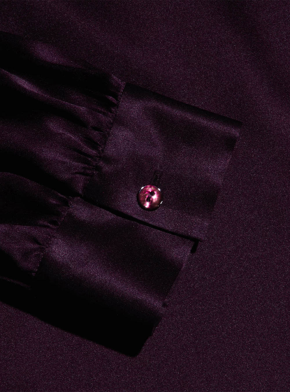 L'Agence Bianca Silk Blouse - Dark Plum