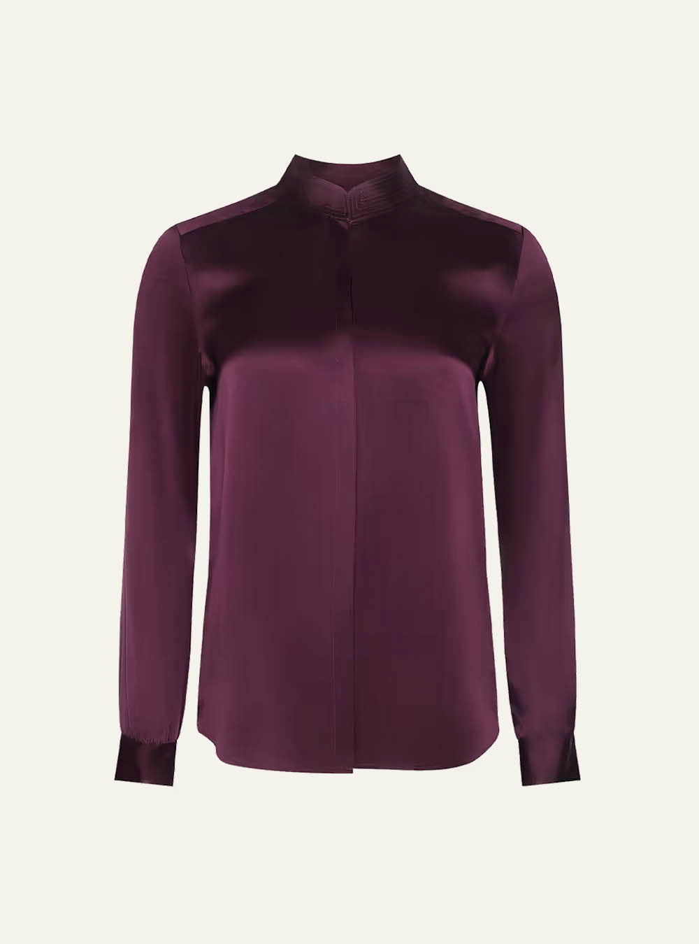 L'Agence Bianca Silk Blouse - Dark Plum