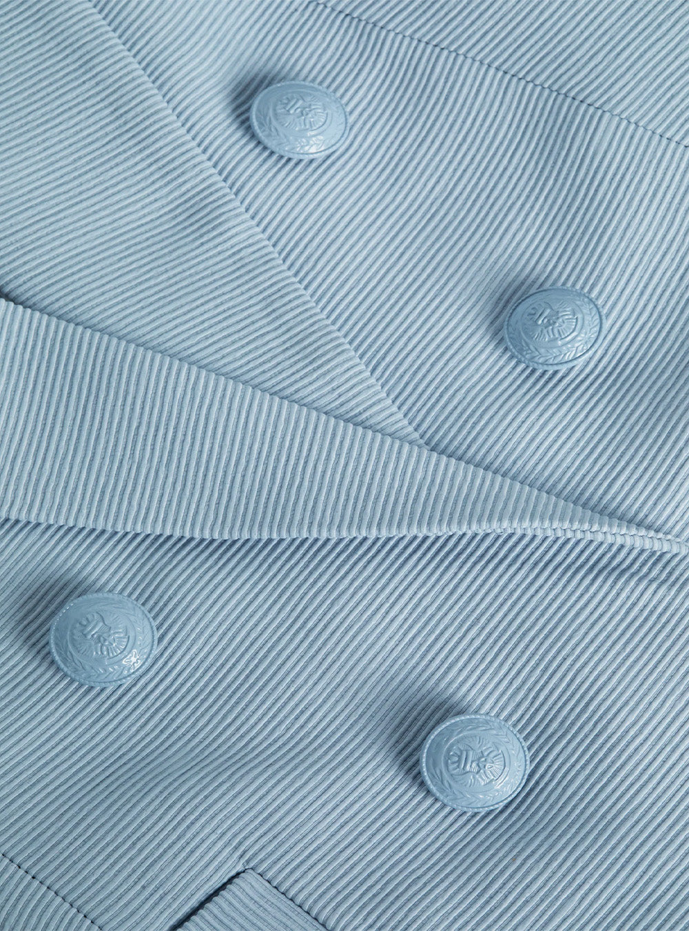 L'Agence Brooke Open-Front Blazer - Blue Fog/Scroll Toile