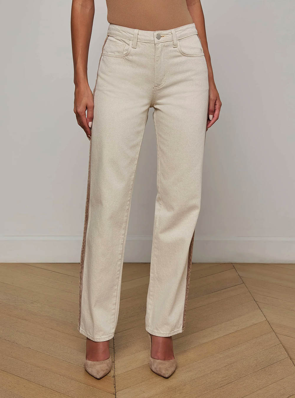 L'Agence Jones Stovepipe Jean - Desert Tan/Taupe