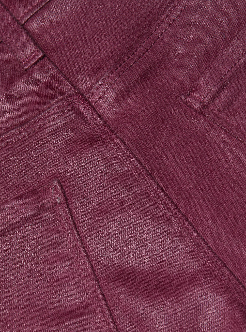 L'Agence Kendra Coated Cropped Flare Jean - Dark Mauve