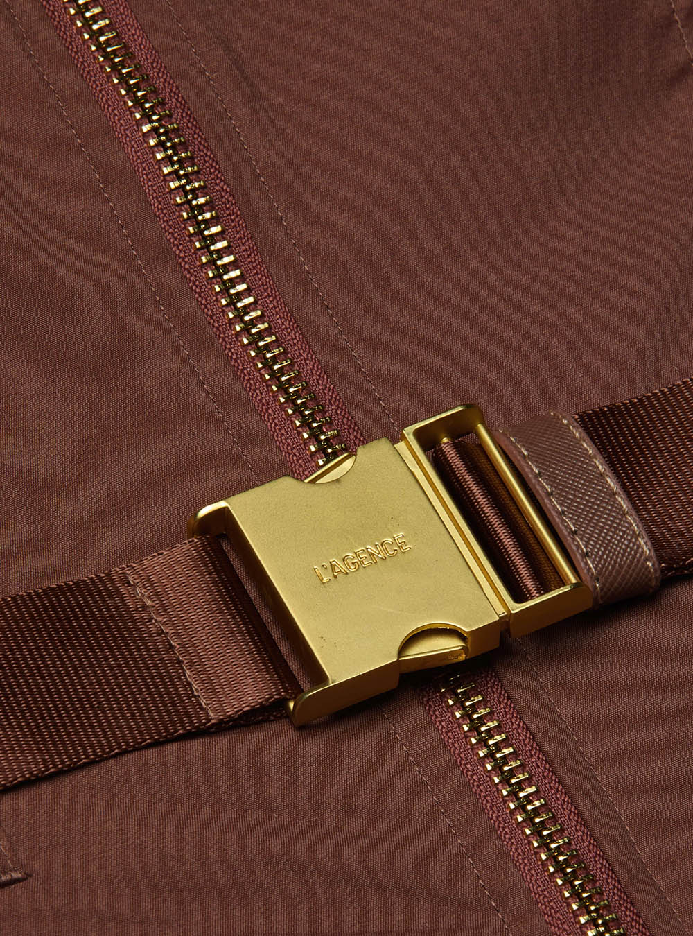 L'Agence Kolton Midi Dress - Sepia Brown