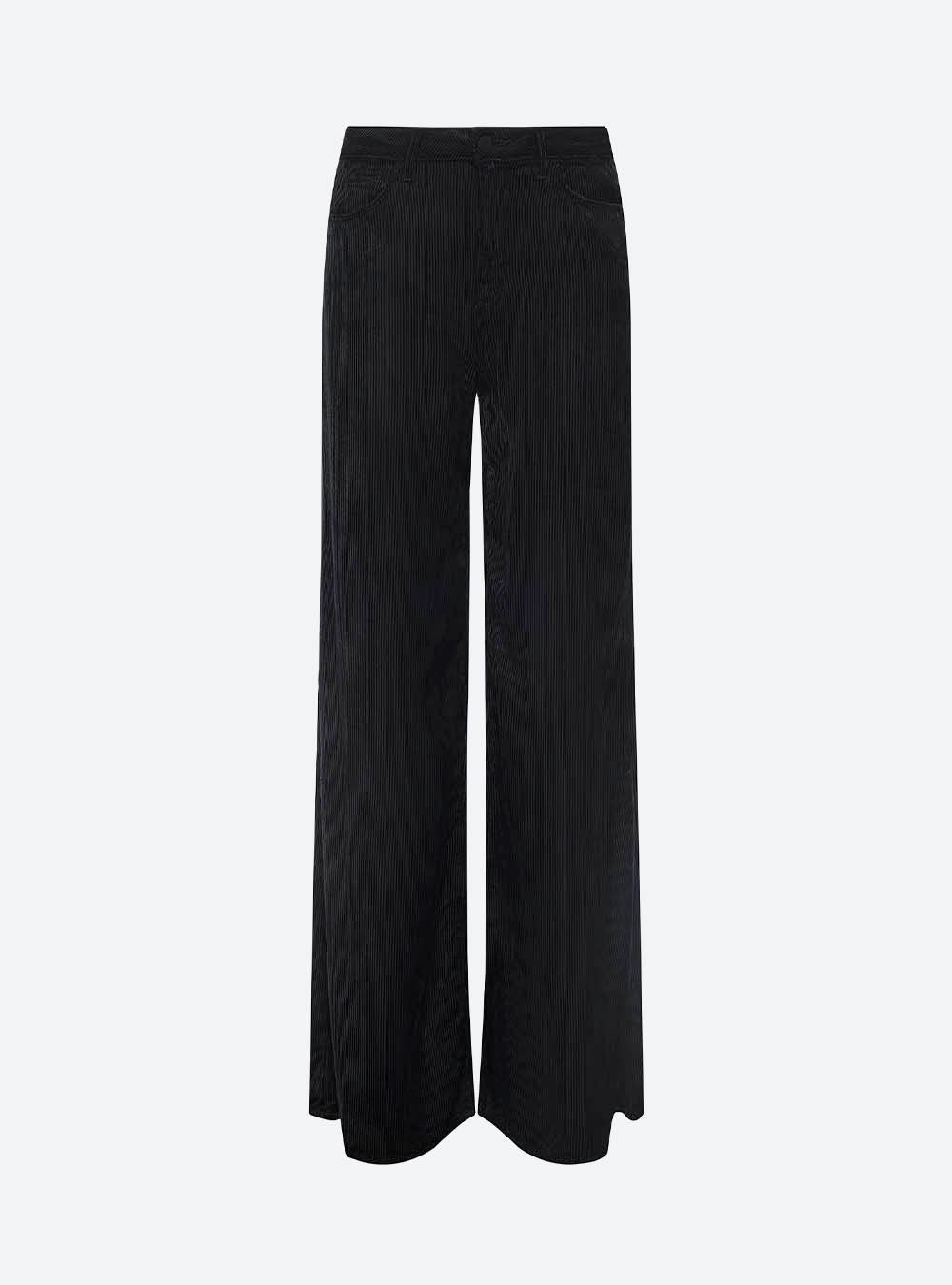 L'Agence Quincy Wide Leg Corduroy Pant - Black