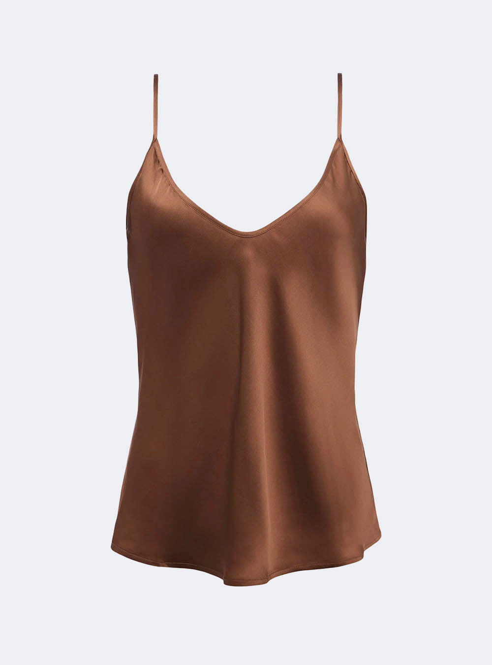 L'Agence Satin Camisole - Sepia Brown