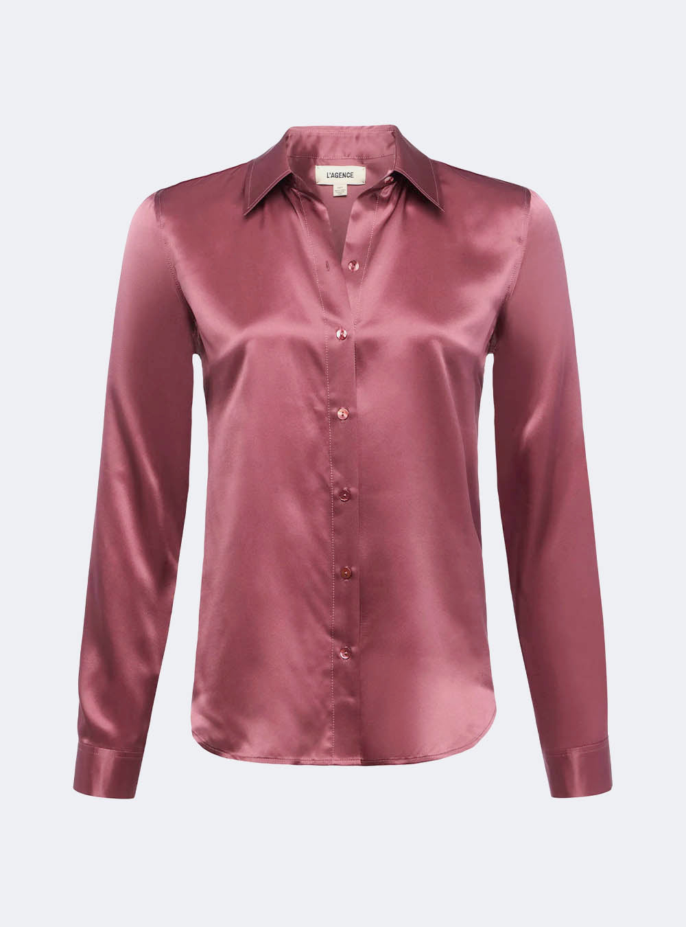 L'Agence Tyler Silk Blouse - Dark Mauve