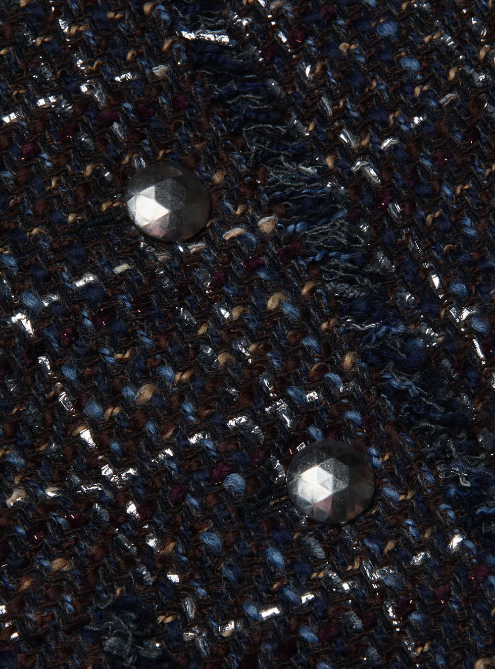 L'Agence Zaya Tweed Jacket - Midnight Brown Multi Tweed