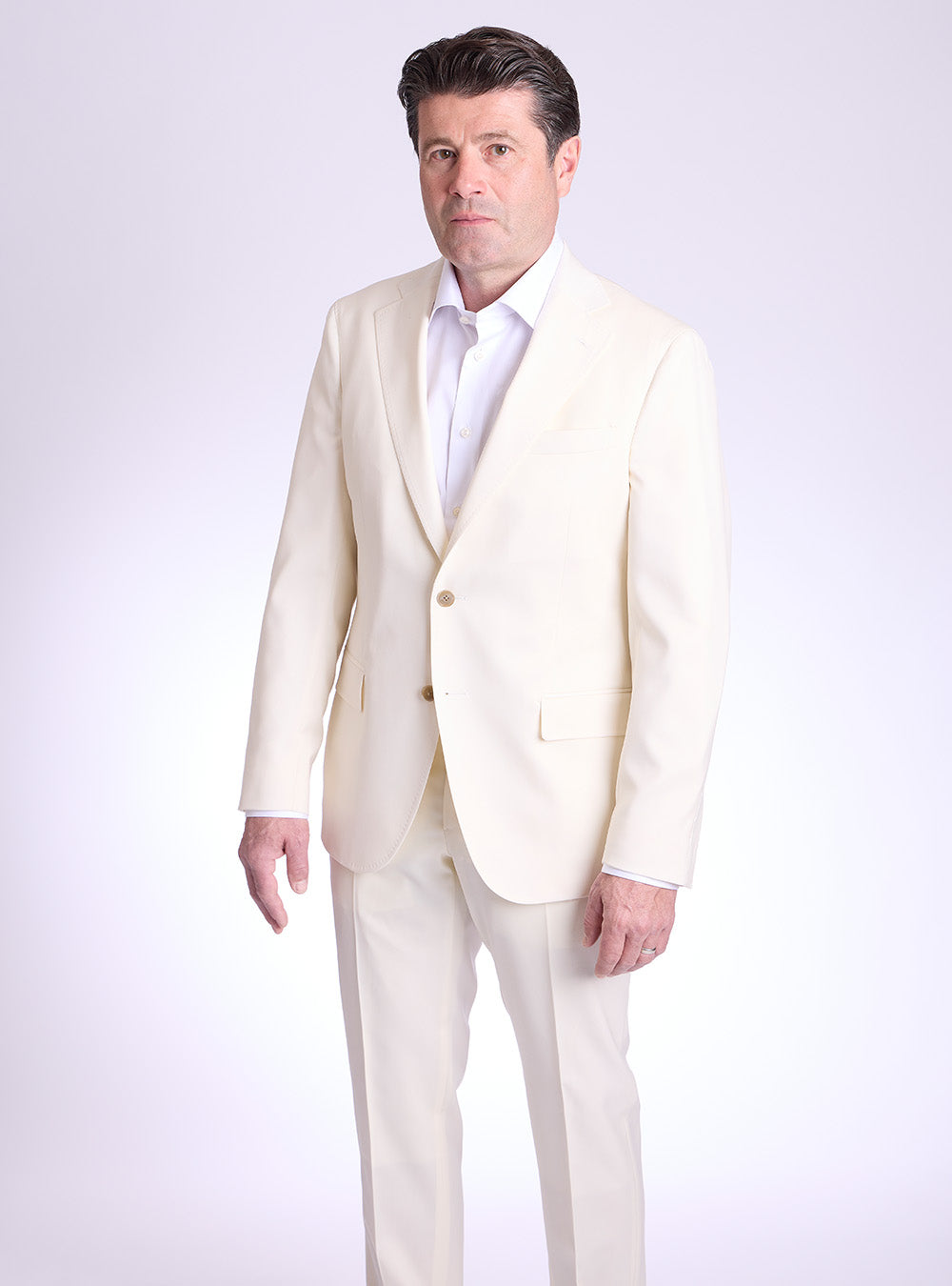 Luigi Bianchi Eggshell White Suit