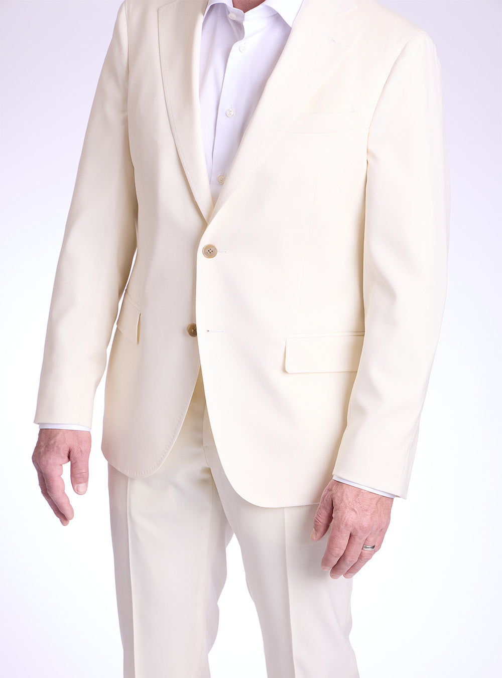 Luigi Bianchi Eggshell White Suit