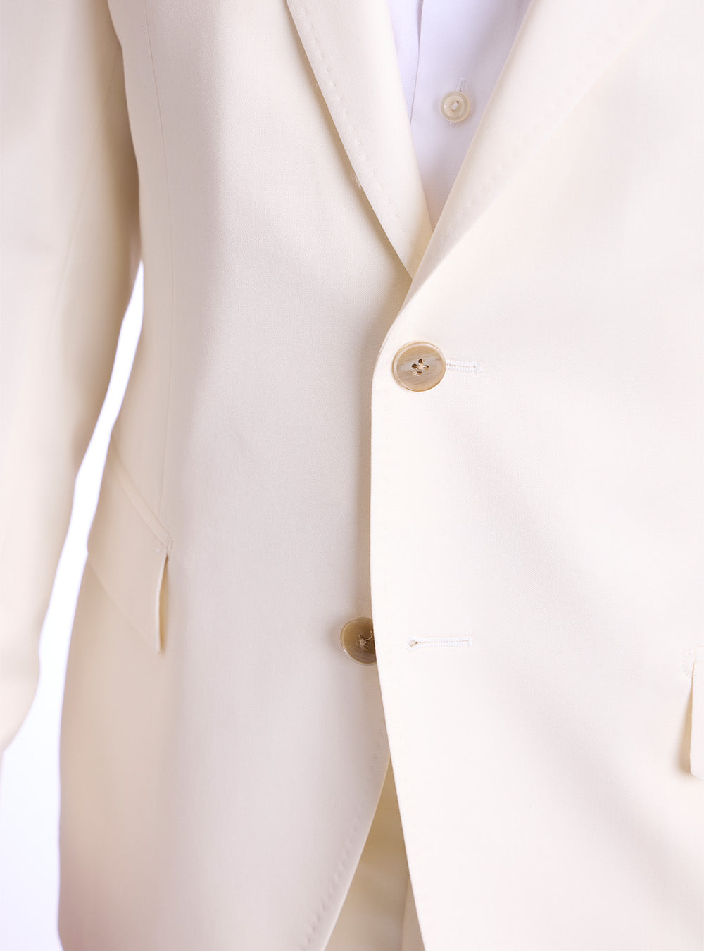 Luigi Bianchi Eggshell White Suit