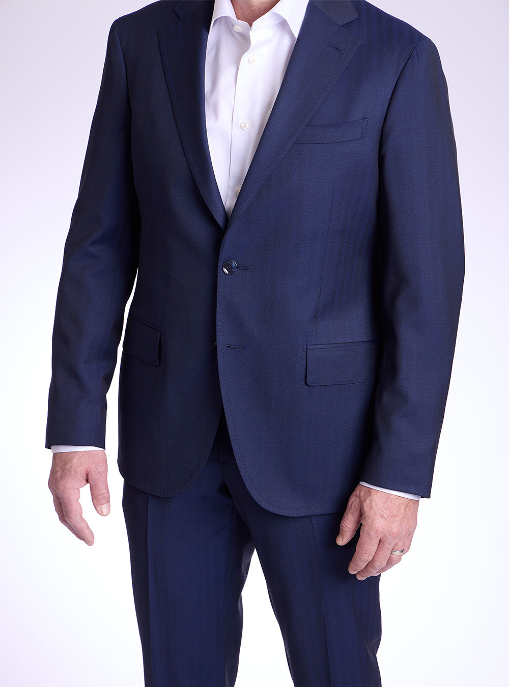 Luigi Bianchi Navy Stripe Suit