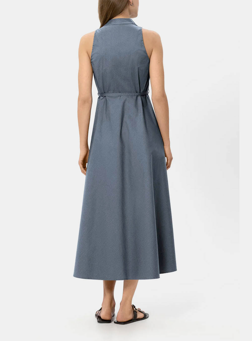 Luisa Cerano Gabardine Halterneck Dress - Blue