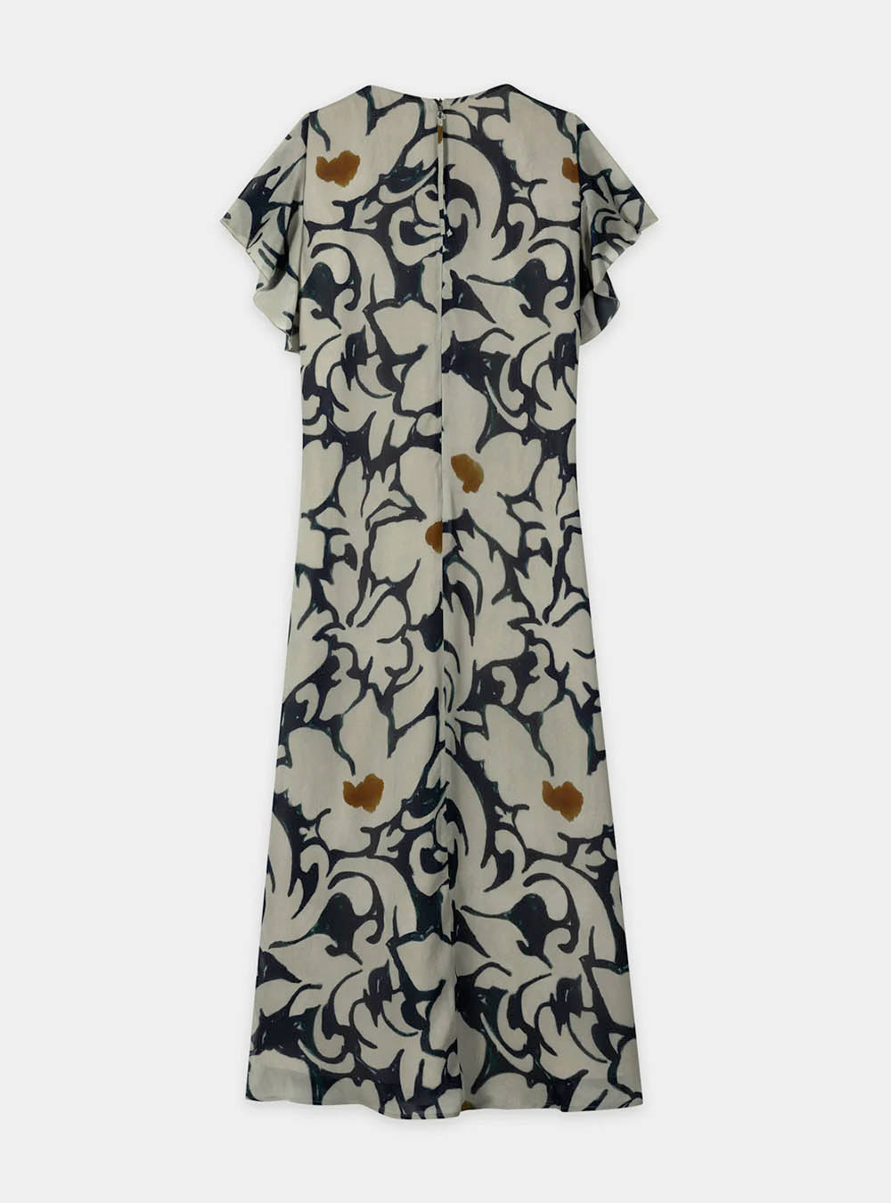 Luisa Cerano Maxi Dress with Flower Print - Multi Blue