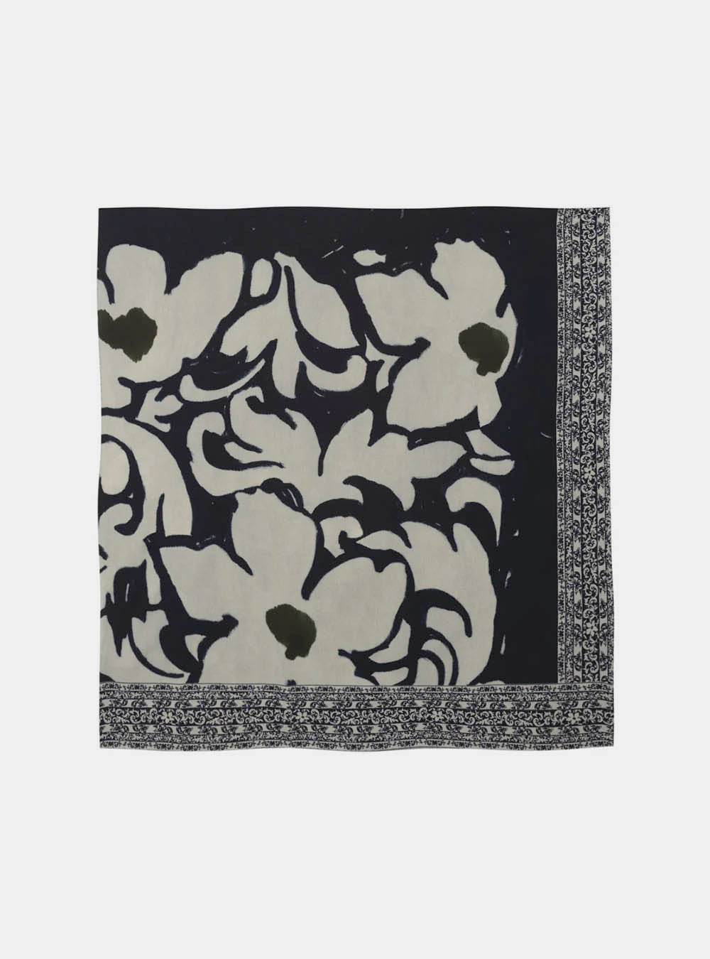 Luisa Cerano Silk Scarf with Print - Multi