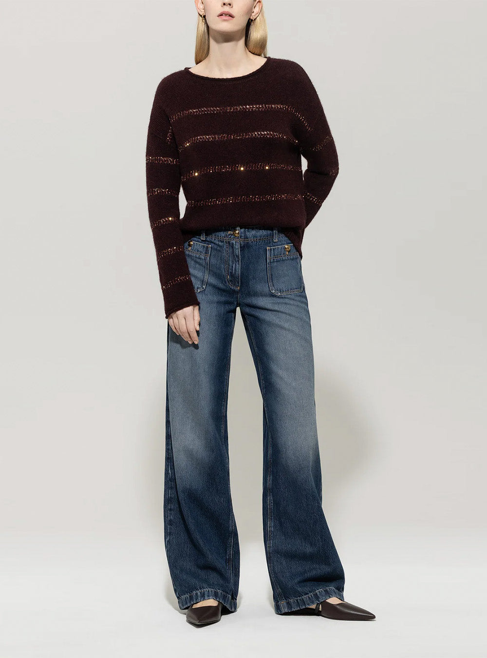 Luisa Cerano Striped Sweater