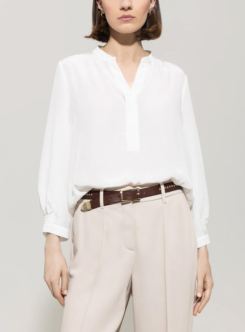 Luisa Cerano Studded Leather Belt