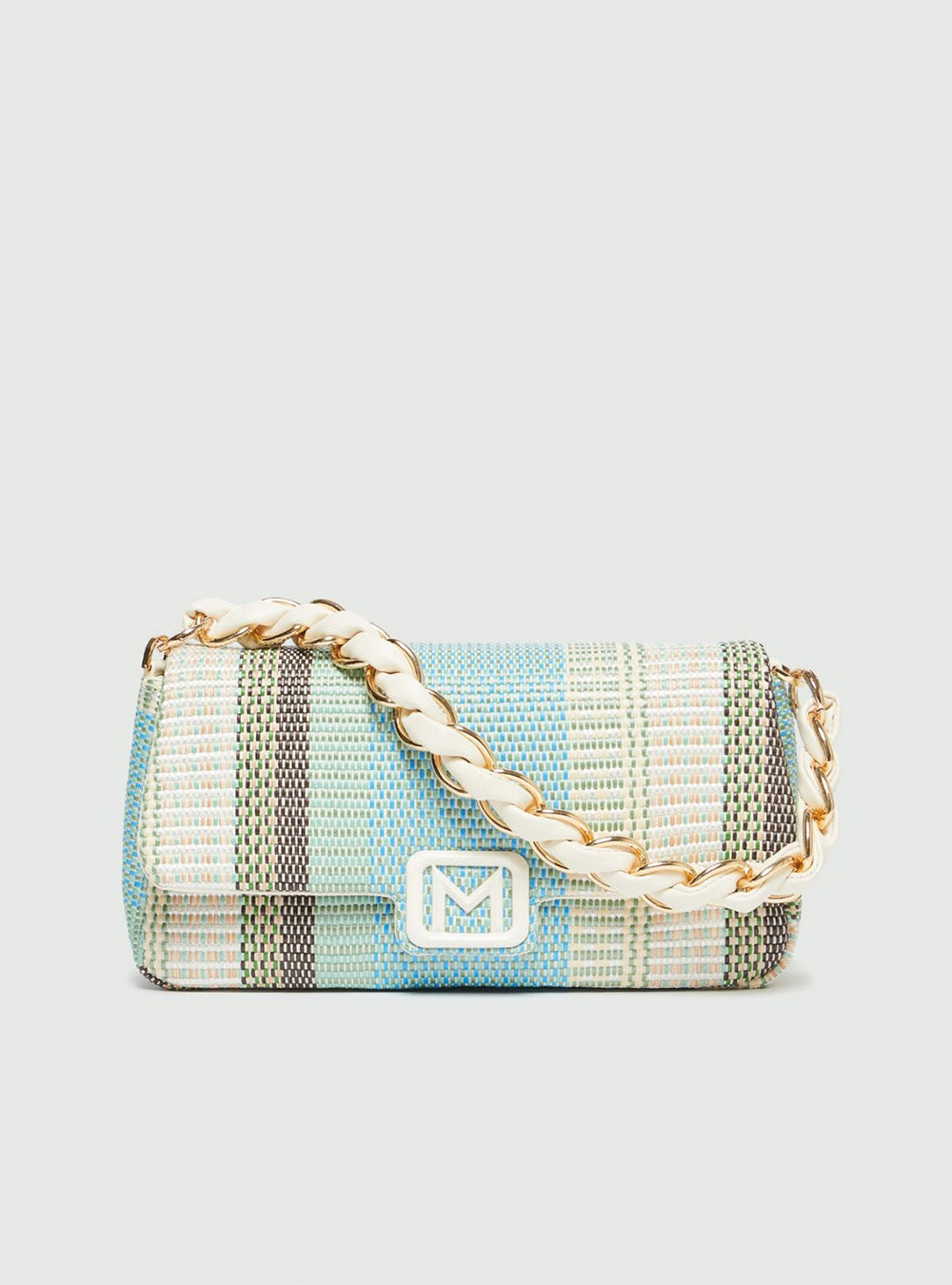Marella Medium Raffia Le Muse Bag - Light Blue