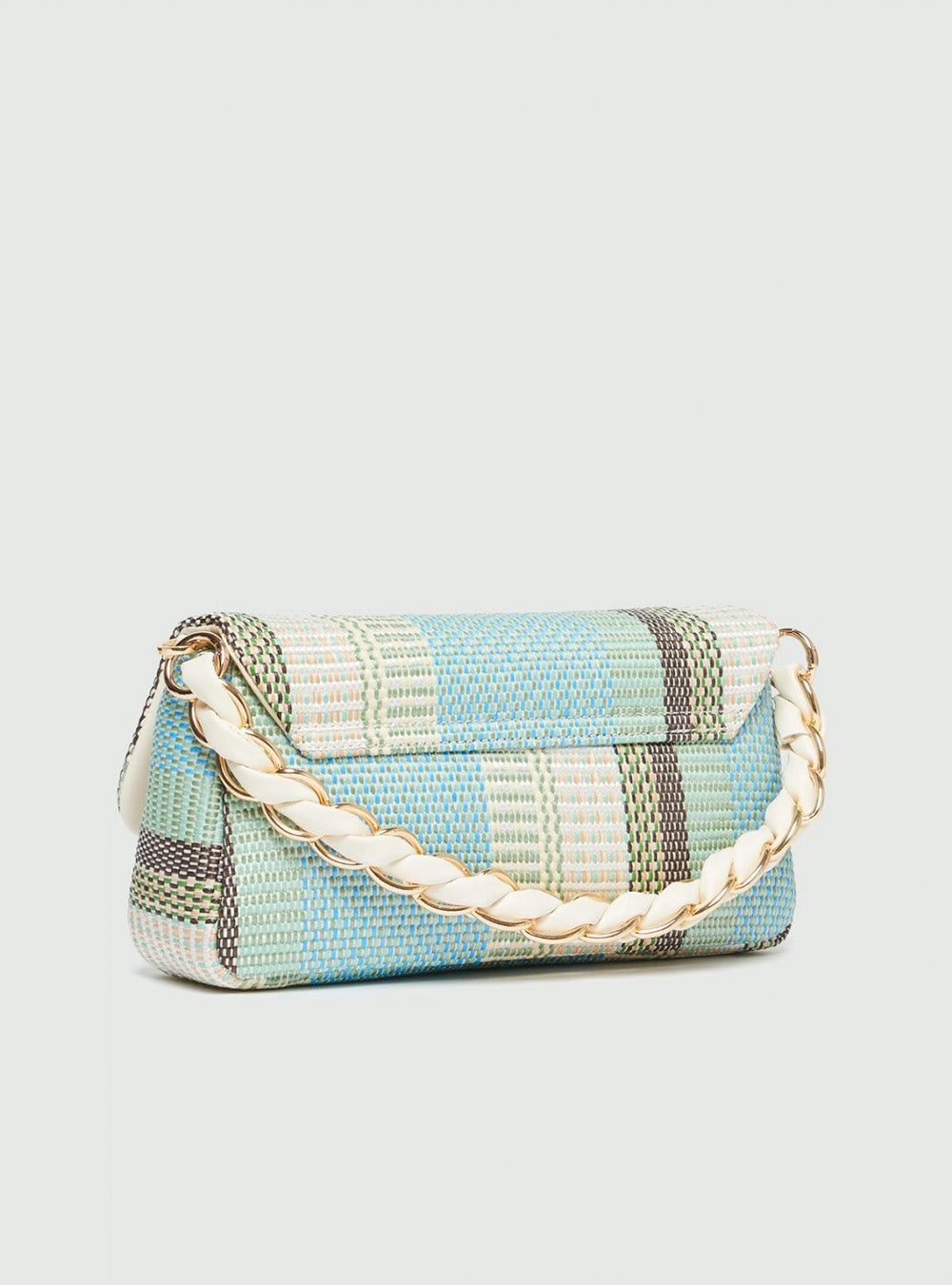 Marella Medium Raffia Le Muse Bag - Light Blue