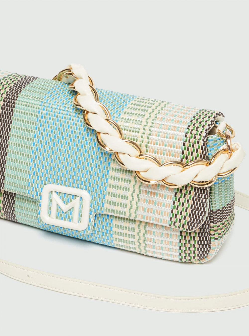 Marella Medium Raffia Le Muse Bag - Light Blue
