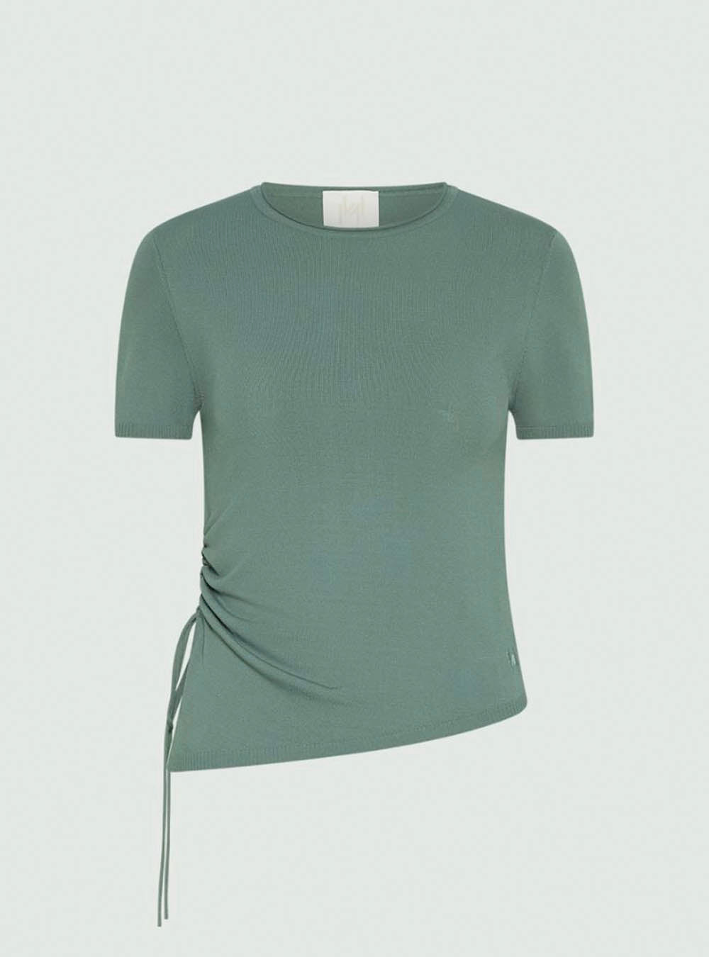 Marella Asymmetrical Drawstring Sweater - Green