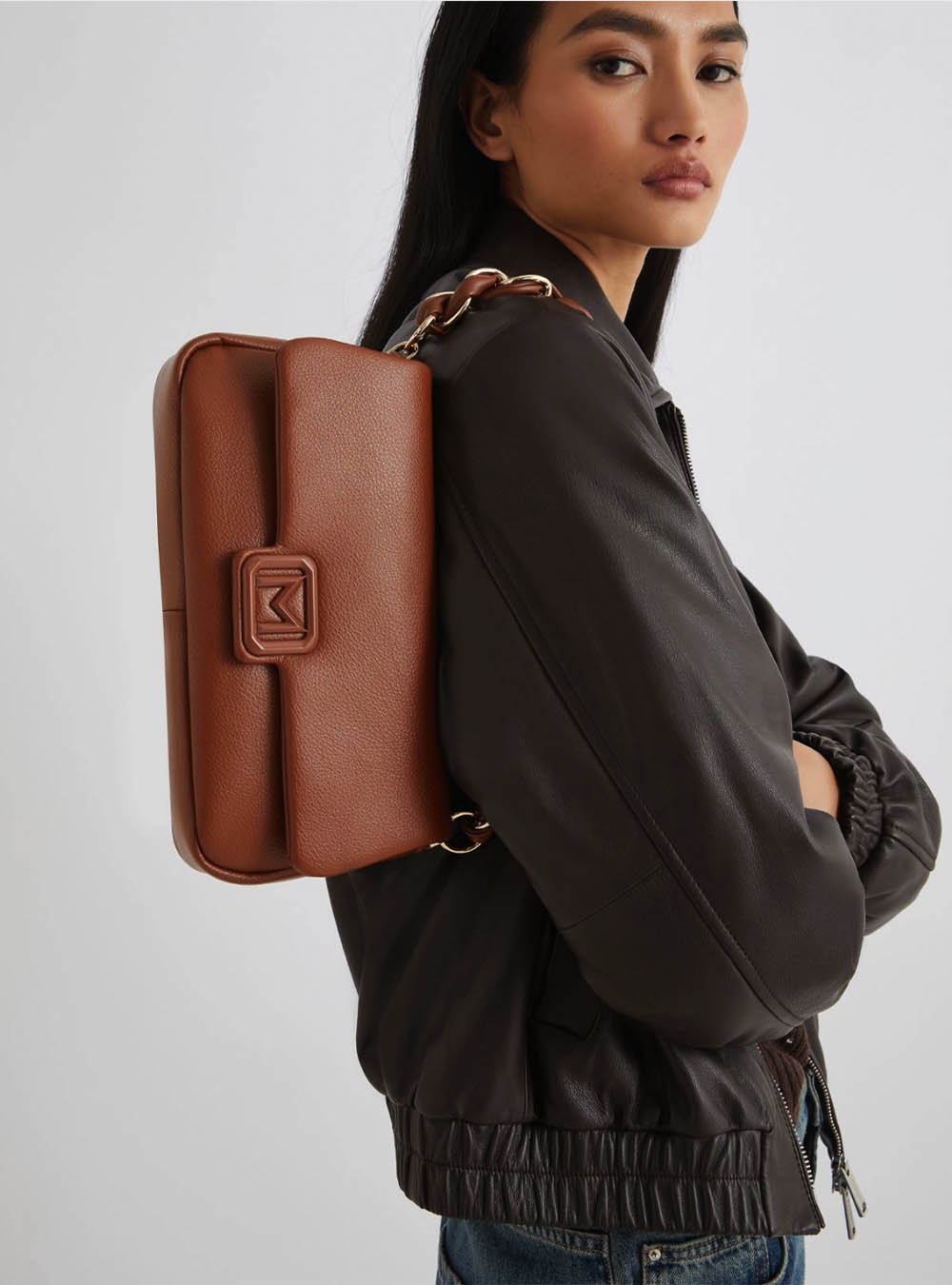 Marella Le Muse Medium Spotted Fabric Bag - Beige Shaded