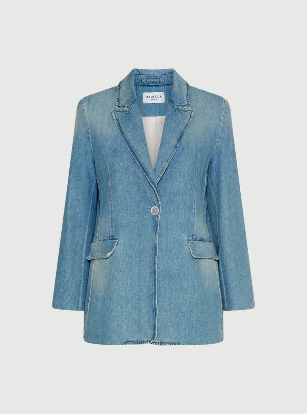 Marella Light Denim Blazer - Blue Jeans