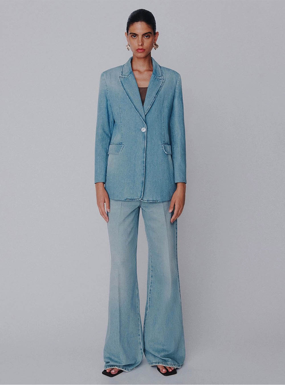 Marella Light Denim Blazer - Blue Jeans
