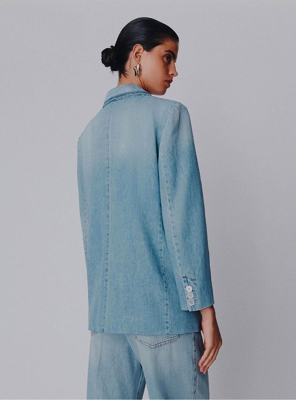 Marella Light Denim Blazer - Blue Jeans