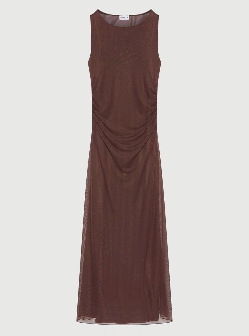 Marella Lined Tulle Dress - Brown