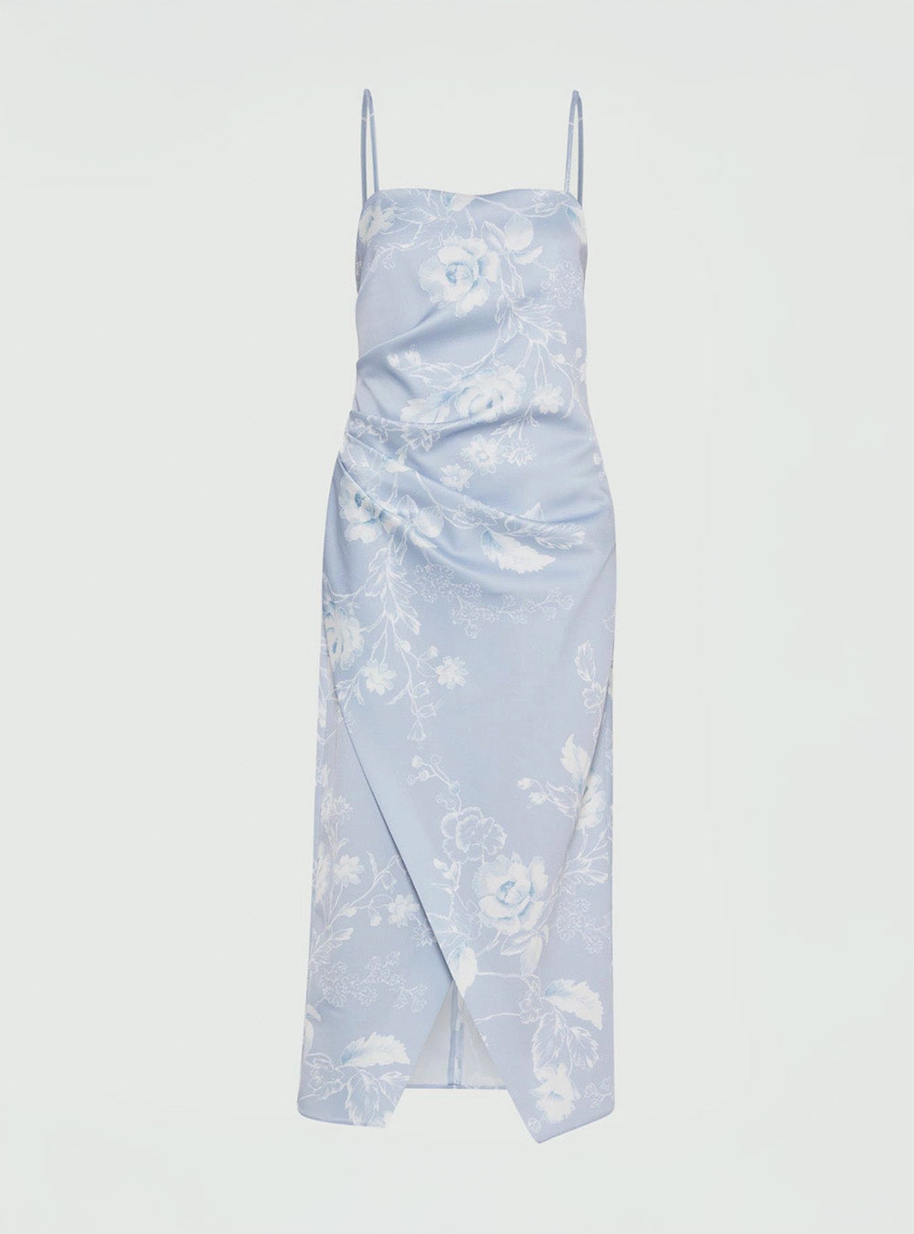 Marella Printed Satin Dress - Light Blue
