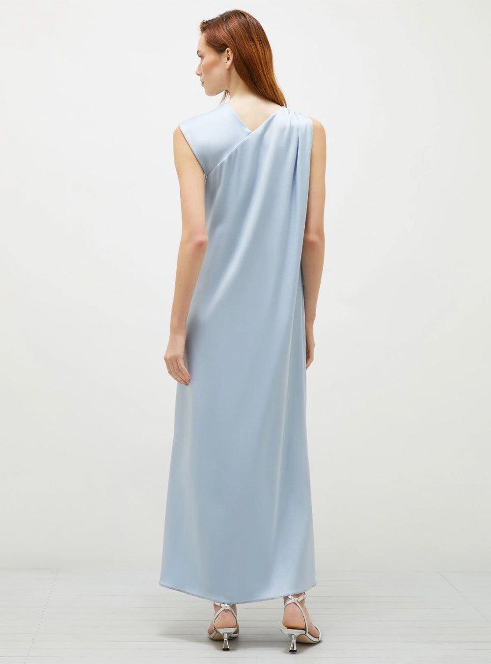 Marella Satin Dress - Light Blue