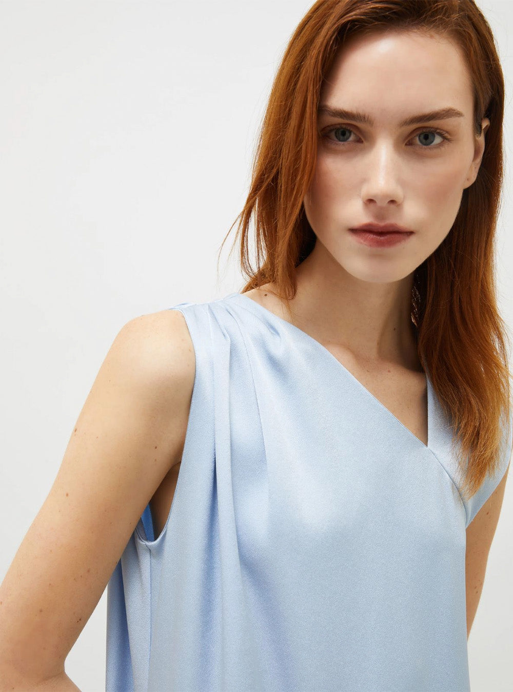 Marella Satin Dress - Light Blue