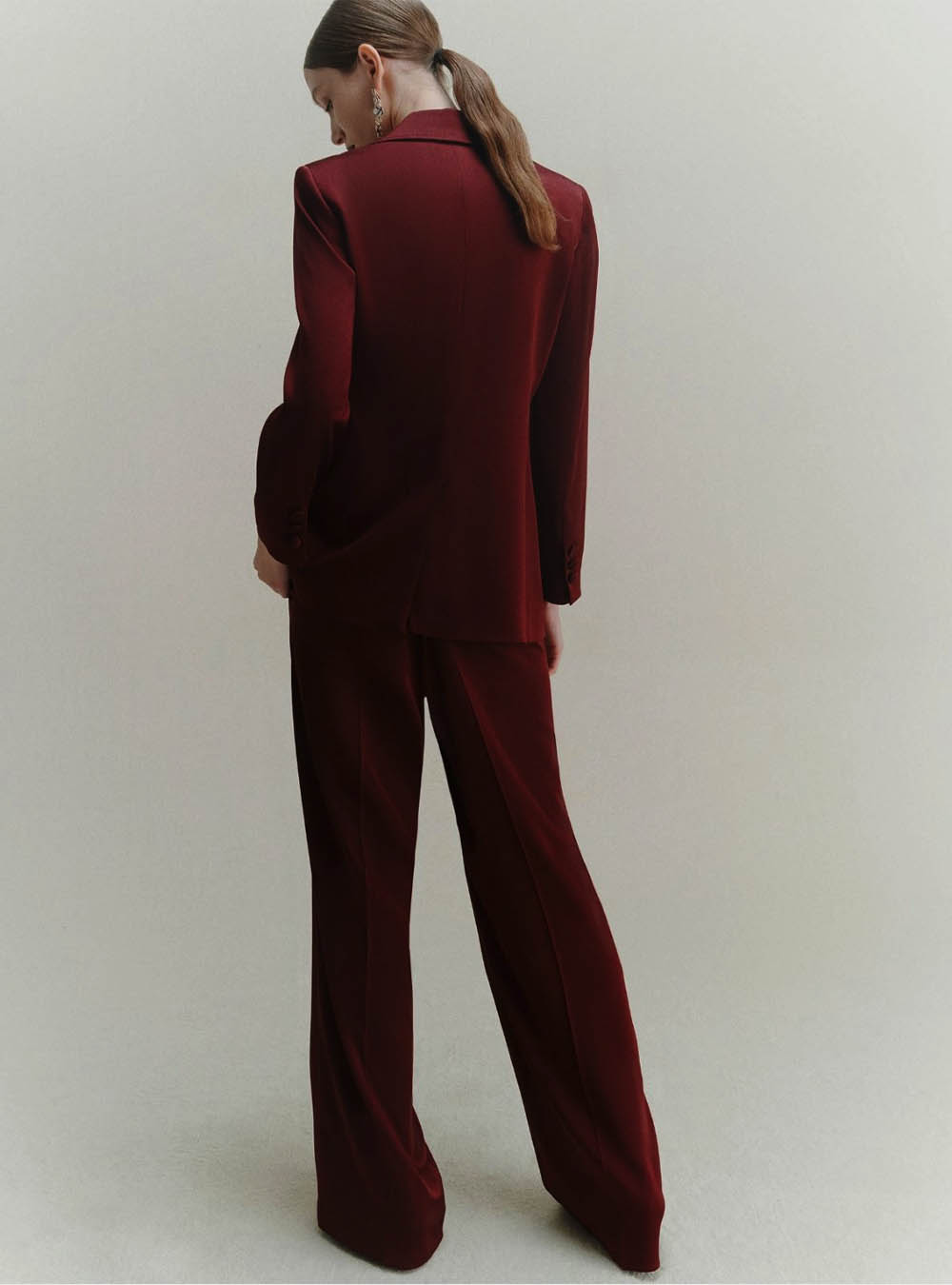 Marella Satin Jacket - Bordeaux