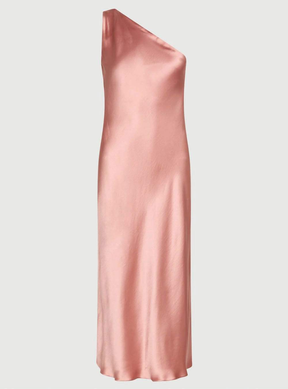 Marella Satin One-Shoulder Dress - Pink