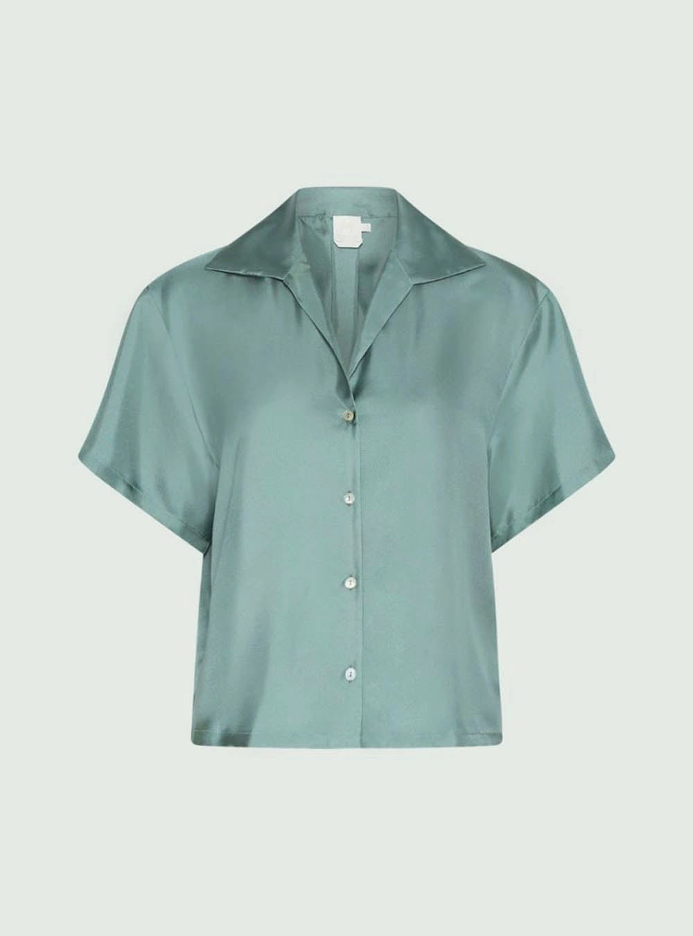 Marella Short Sleeved Silk Shirt - Green