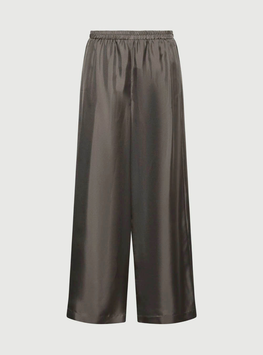 Marella Straight-Fit Silk Trousers - Brown