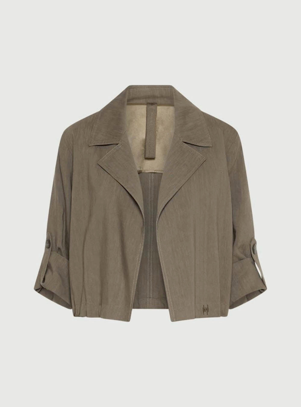 Marella Stretch Viscose & Linen Jacket - Brown