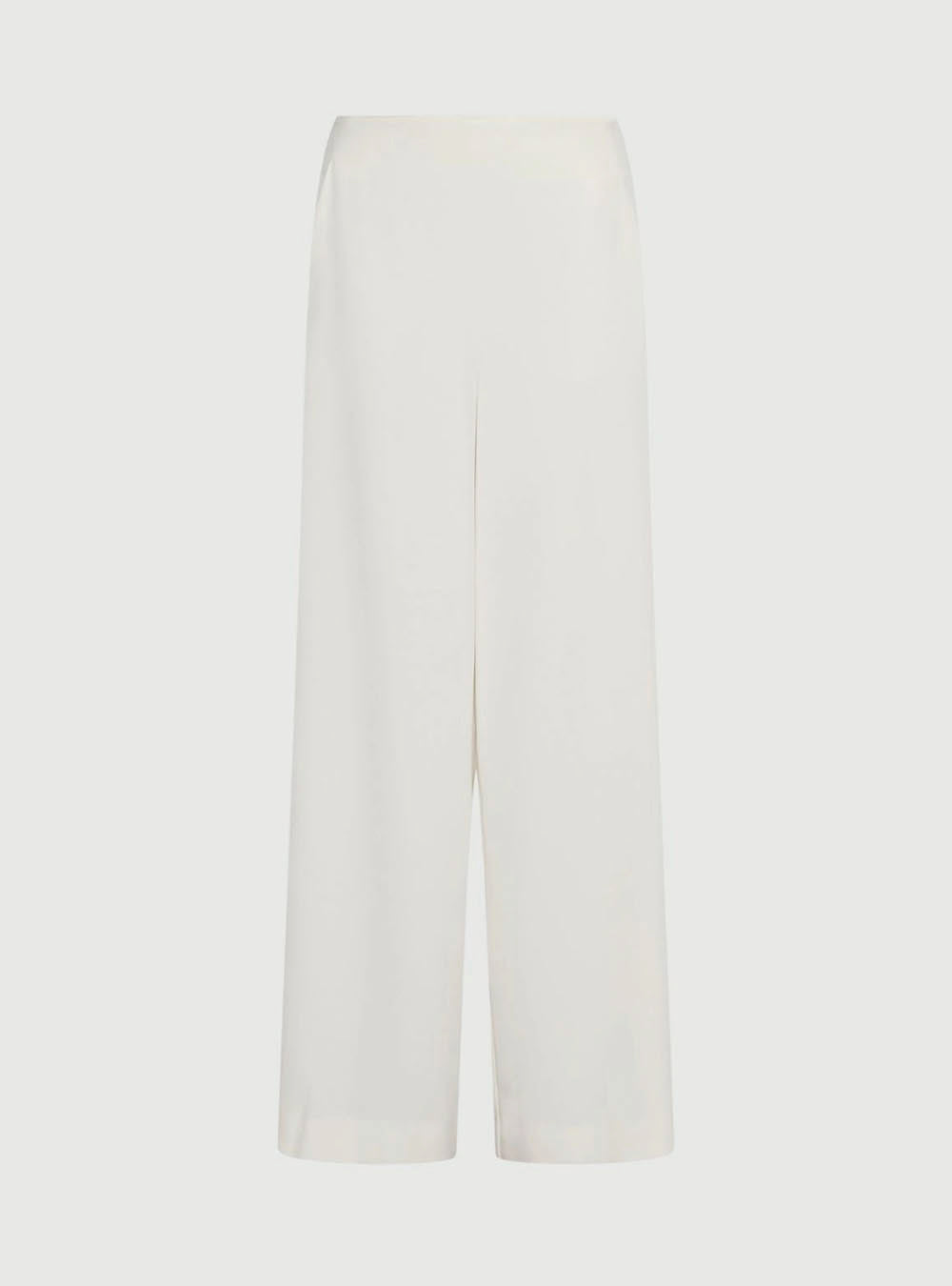 Marella Wide-Fit Envers Satin Trousers - Wool White