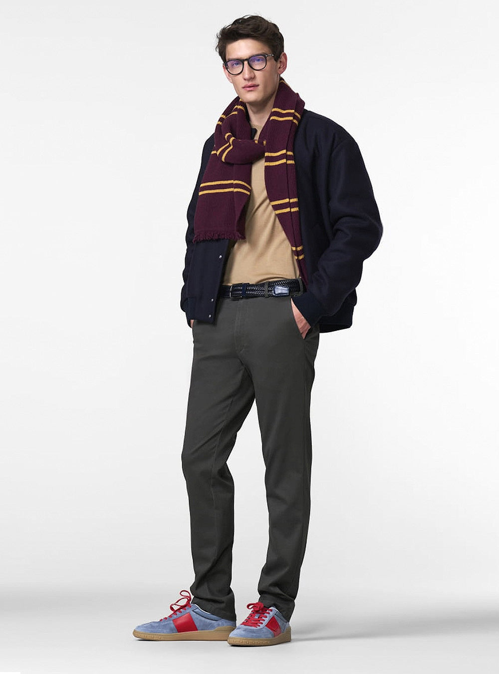 Meyer Micro Fantasy Bonn Chino - Low Crease - Mid-Grey