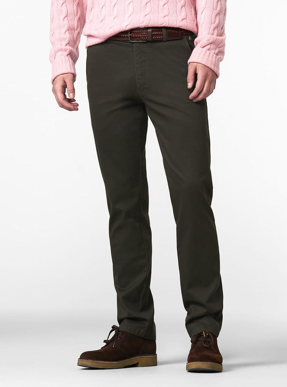 Meyer Micro Fantasy Bonn Chino - Low Crease - Mokka