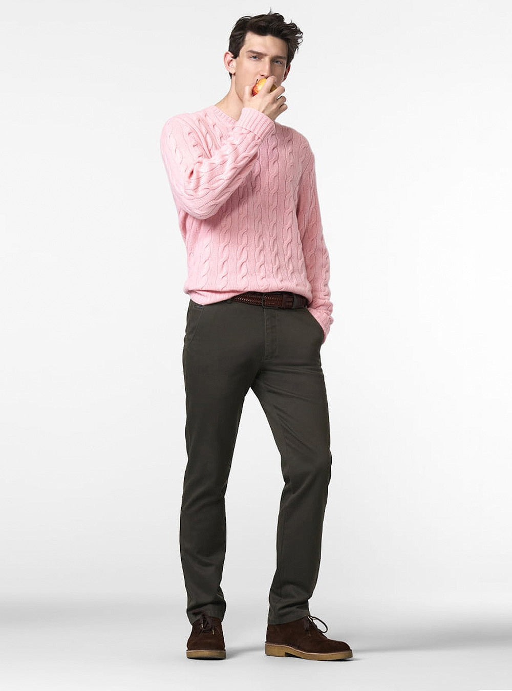 Meyer Micro Fantasy Bonn Chino - Low Crease - Mokka