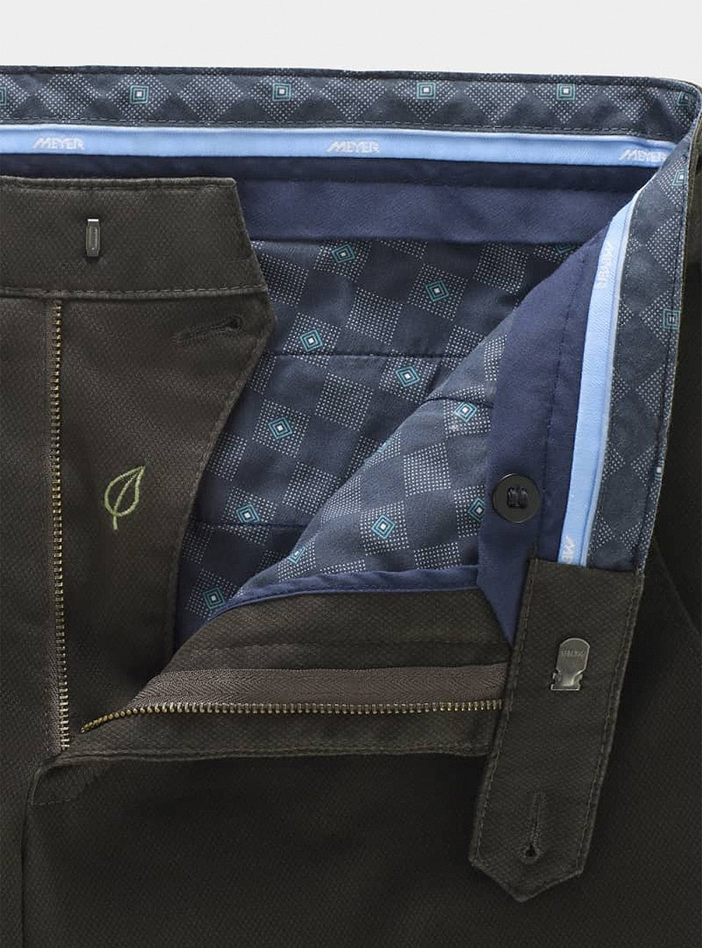 Meyer Micro Fantasy Bonn Chino - Low Crease - Mokka